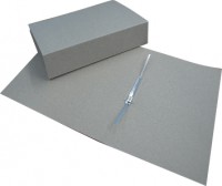 Скоросшиватель с корешком 80мм, ф.А4, картон серый (плотность 620 г/м2)