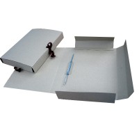 Папка на завязках с корешком 40 мм, ф.А4, с металлическим механизмом сшивания внутри, картон серый (плотность 620 г/м2)